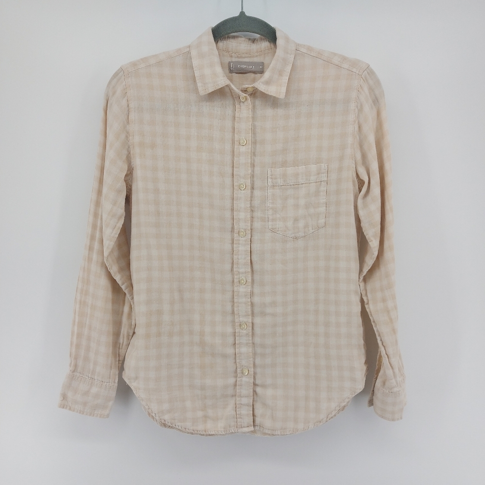 Everlane Check Cotton Flannel Button Front Shirt